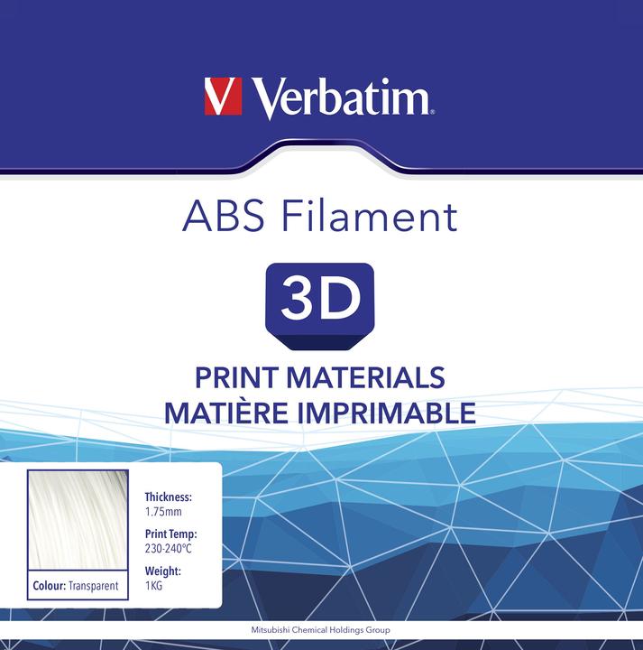 Immagine prodotto Verbatim Filamento (ABS, 1.75 mm, 1000 g, Trasparente)