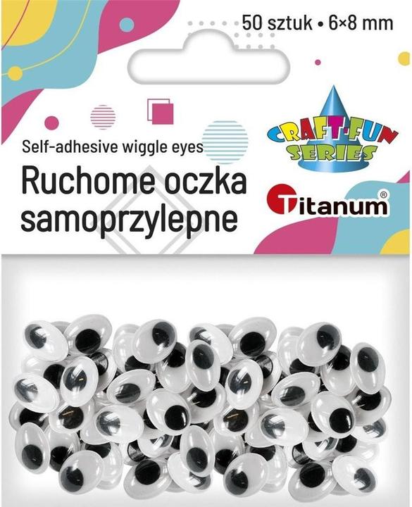 Actual product image Titanum Selbstklebende Augen ohne Wimpern 6x8mm oval 50 Stk (Artificial eyelashes)