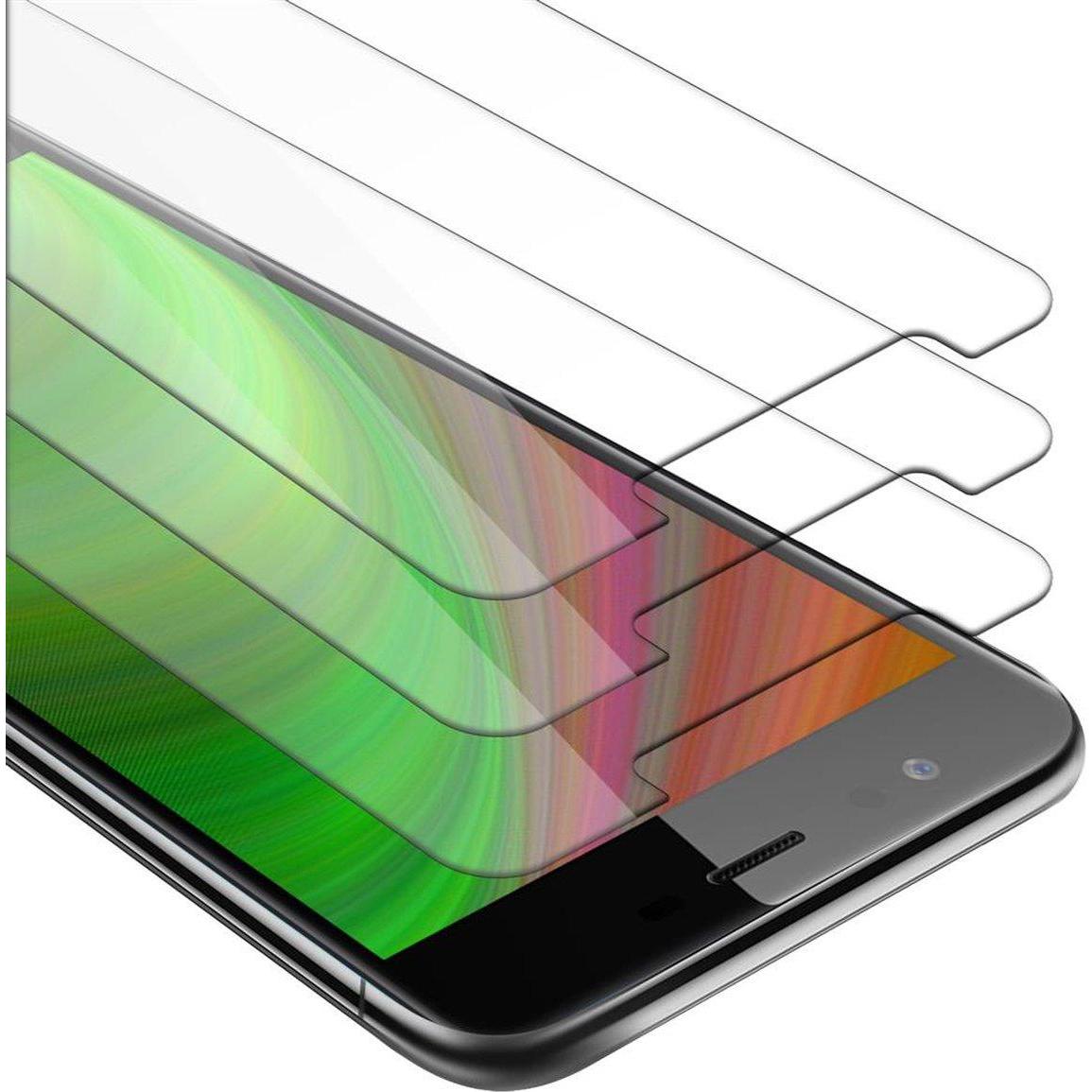 Cadorabo Displayschutzglas (3 Stück, ZTE Nubia M2), Smartphone Schutzfolie, Transparent