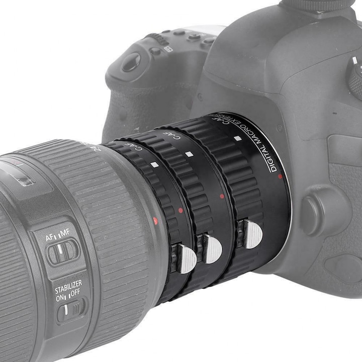 Actual product image Meike Extension Tube Set Eco Canon (Macro intermediate ring, Canon EF, Canon EF-S)