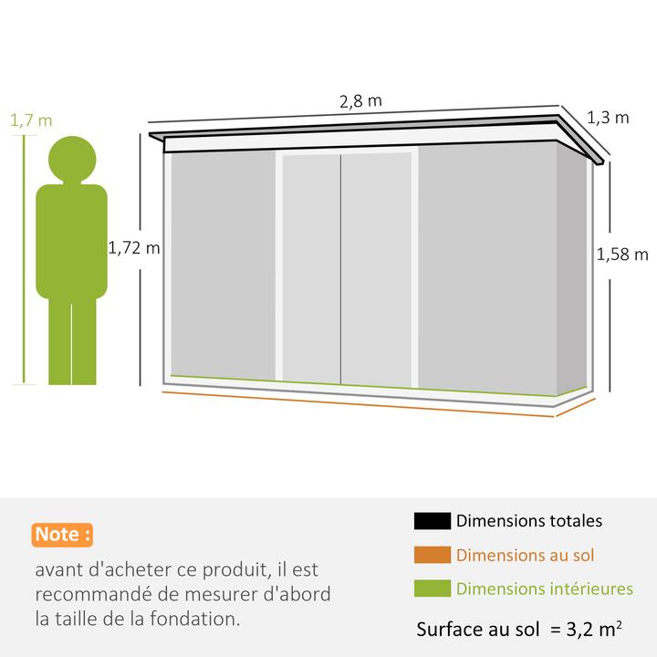 Actual product image Outsunny Geräteschuppen