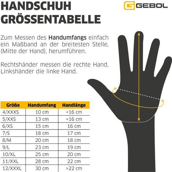 Nährwerte und Zutaten Gebol GEBOL Arbeitshandschuh Master Cut C Plus 6 (6)