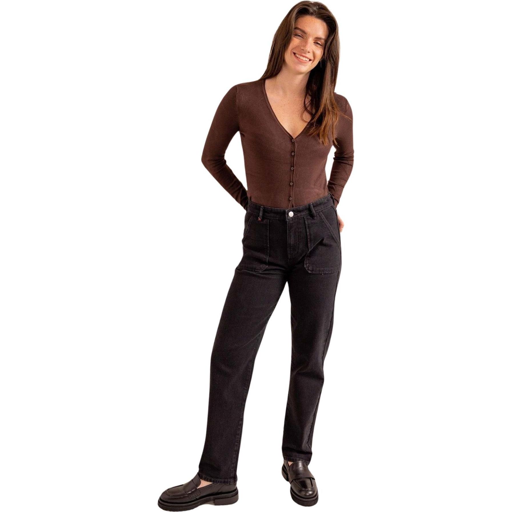 F.A.M. Paris, Damen, Jeans, o-jeans halbhohe taille daen f.a.. paris arie, Schwarz, (M)