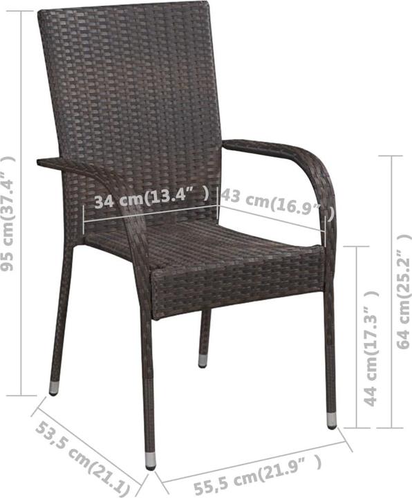 Produktbild vidaXL Garten-Essgruppe (85 x 85 x 74 cm)