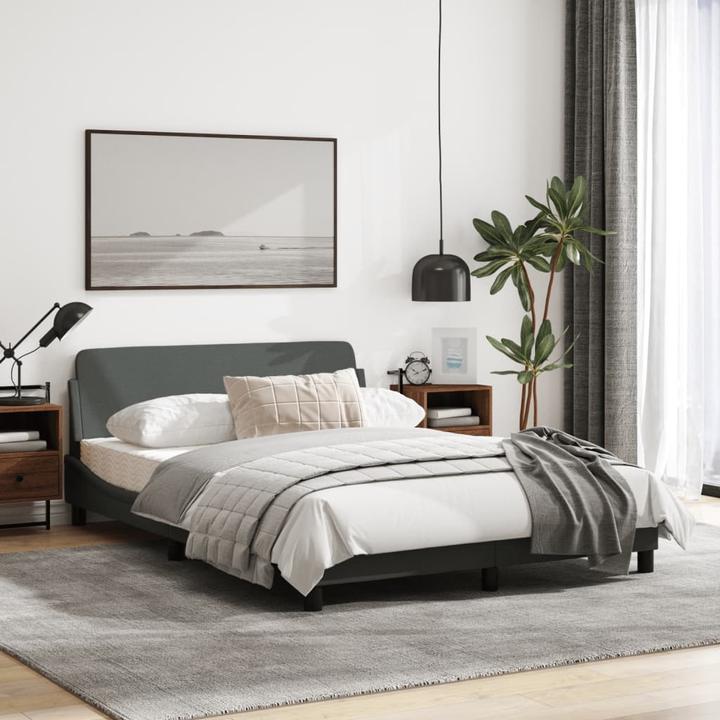 Actual product image VidaXL Bed frame with fabric headboard (140 x 190 cm)