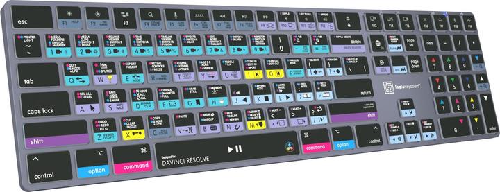 Produktbild Logickeyboard Davinci Resolve 18 Titan DE (Mac) (DE, Kabelgebunden, Kabellos)