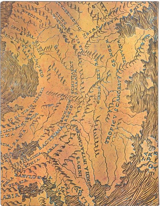 Actual product image Paperblanks Notebook Hunt-Lenox-Globus 18 x 23 cm, Lined, Brown (18 x 23 cm, Lined, Soft cover)