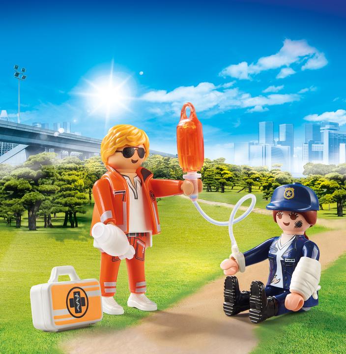 Image du produit Playmobil DuoPack médecin urgentiste et policière (70823)