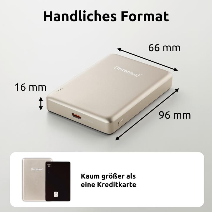 Actual product image Intenso Magn. Wireless Powerbank MW10000 10000 mAh Champagne (10000 mAh, 20 W, 37 Wh)