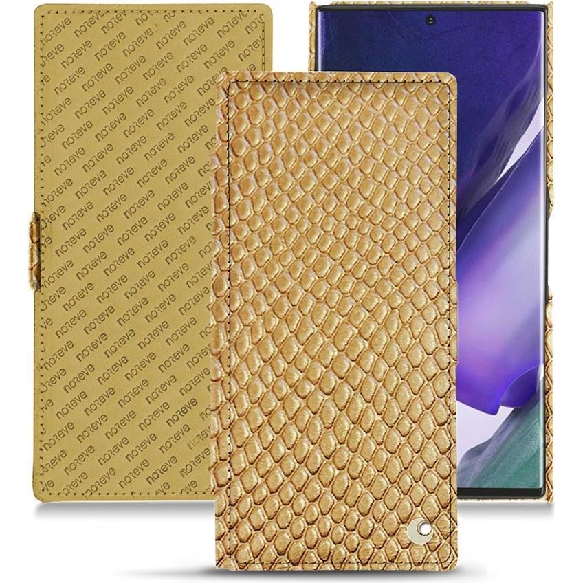 Noreve Lederschutzhülle horizontal (Samsung Galaxy Note 20 Ultra), Smartphone Hülle, Beige