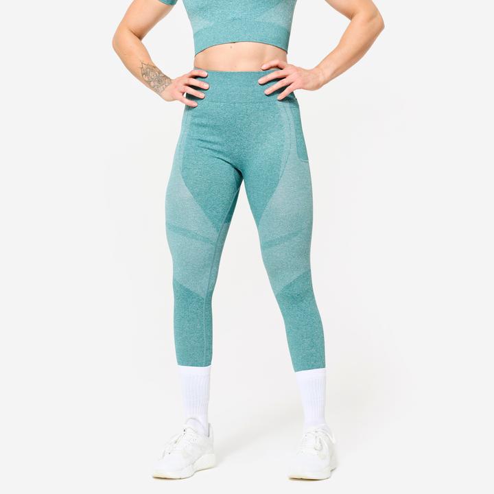 Domyos Leggings ladies seamless high waistband (M)