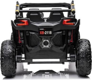 Produktbild Es-toys Kinderfahrzeug schwarz – Elektro Auto „Com 18“ – 24V7A Akku, 4x Motoren - Allrad + 2 Sitzer