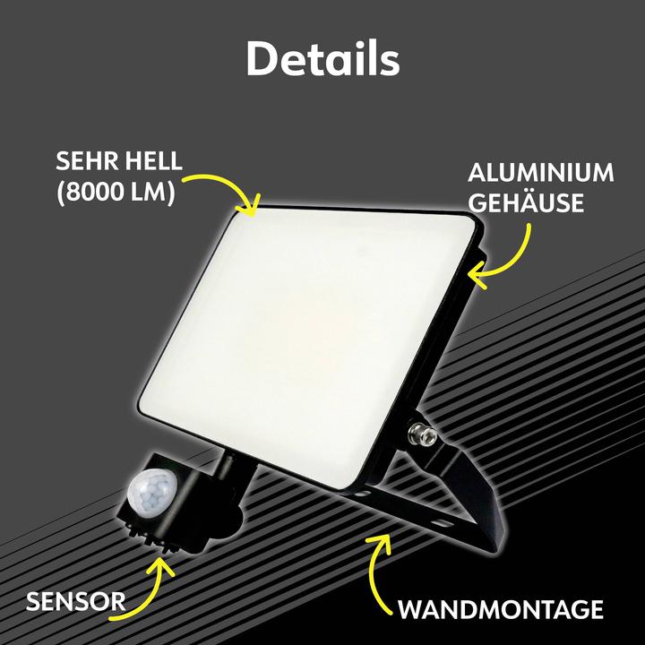 Produktbild Müller Licht LED Strahler Miami Sensor 50 W (8000 lm, IP44)