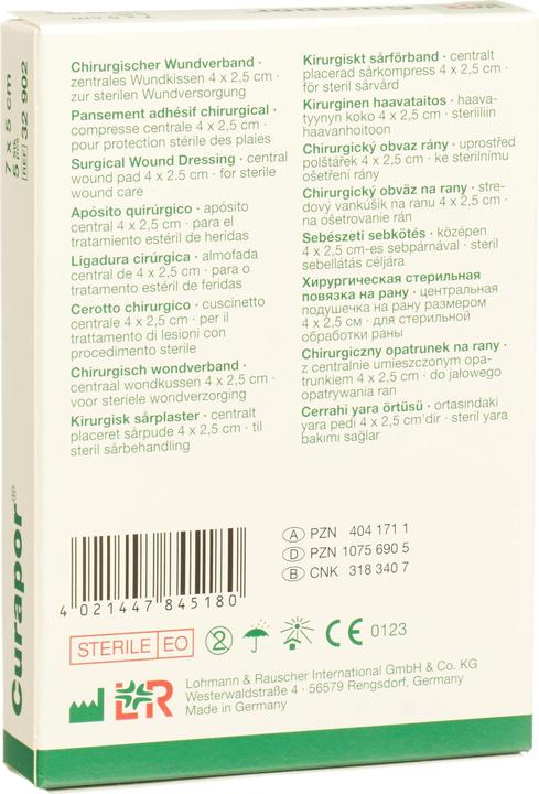 Actual product image Curapor Surgical wound dressing 7x5cm sterile (5 x)