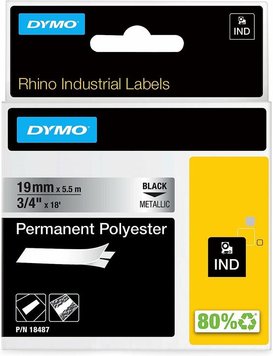 Produktbild Dymo Schriftband 19mm (1.90 cm, Silber)