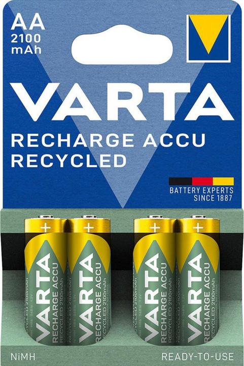 Varta Recharge Accu Recycled (4 Stk., AA, 2100 mAh)
