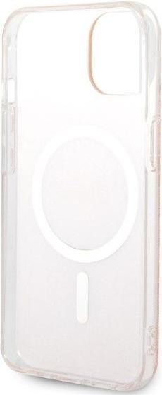 Actual product image Guess Zestaw GUBPP14SH4EACSP Case+ Charger iPhone 14 6.1" różowy/pink hard case 4G Print MagSafe (Apple iPhone 14, Apple iPhone 13, Apple iPhone 14 Pro Max)