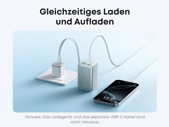 Produktbild Anker 45W, 1 x USB-C, 1 x USB-A Nano Power Bank Green (10000 mAh, 45 W)