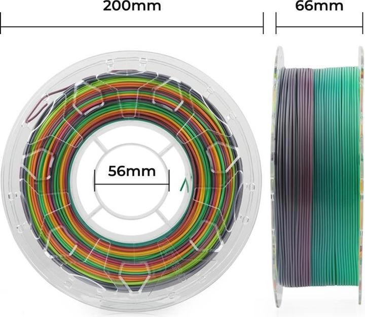 Image du produit Creality Filament PLA arc-en-ciel, 1.75mm, 1kg (PLA, 1.75 mm, 1000 g, Multicolore)