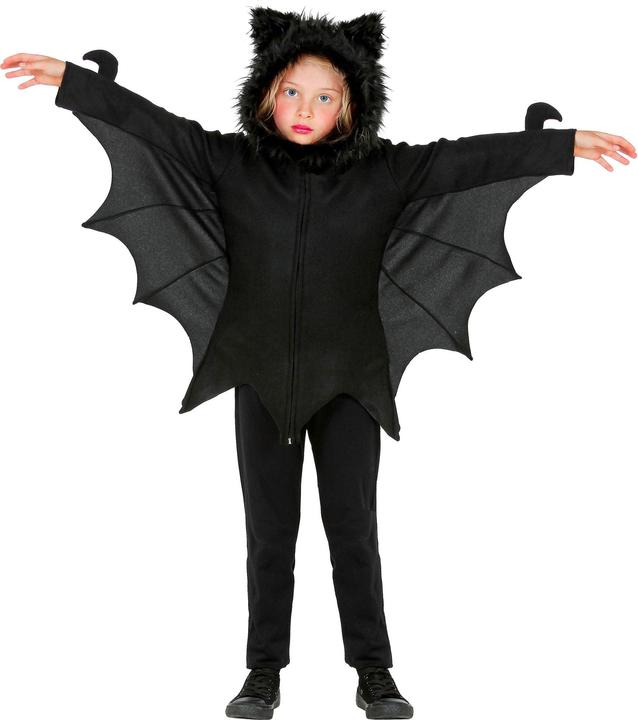 Image du produit Widmann Costume de chauve-souris pour enfants : Poncho avec capuche (140)