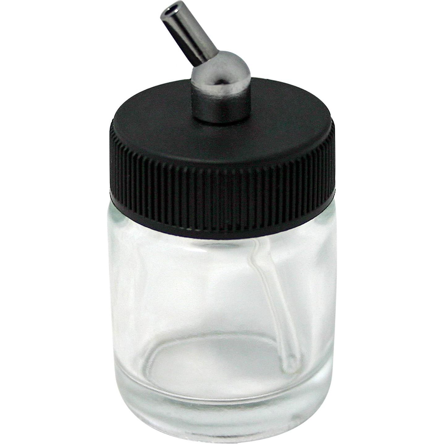 Wiltec Airbrushpistole Farbbecher Farbbehälter Glas Saugsystem 22 cm³ Variante 2