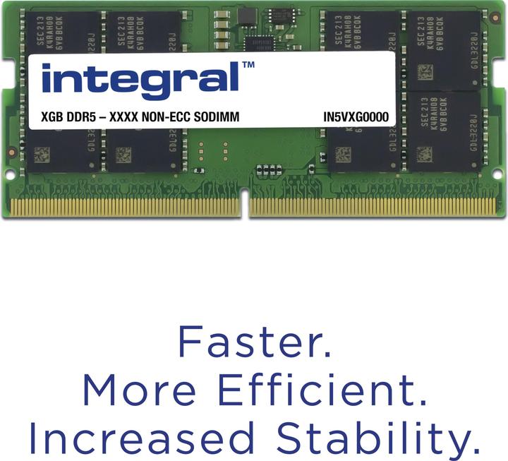 Actual product image 8GB SODIMM DDR5 5600MHZ UNBUFF NON-ECC (1 x 8GB, 5600 MHz, DDR5 RAM, SO-DIMM)