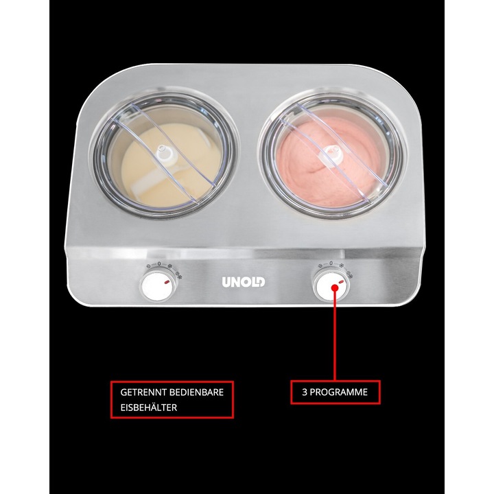 Actual product image Essge Unold 48830 Ice cream maker Doppio bianco (EU plug)