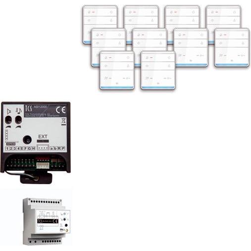 TCS, Klingel + Türsprechanlage, tcu pack Audio Einbau 10WE PPIF10/01m.ASI12000+10xFreisprecher