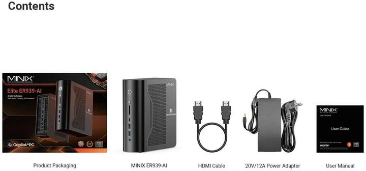 Produktbild Minix Elite ER939-AI EU (2000 GB, 128 GB, AMD Ryzen AI Max+ 395, Radeon 8060S)