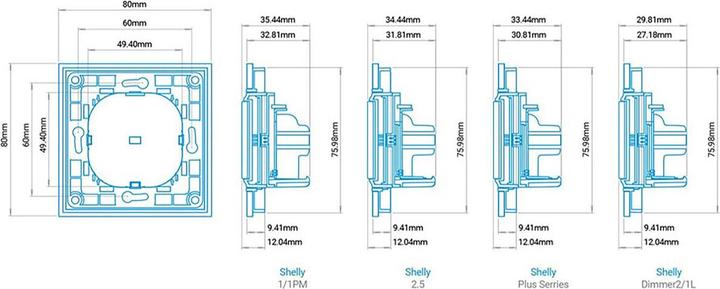 Actual product image Shelly Wall switch 1