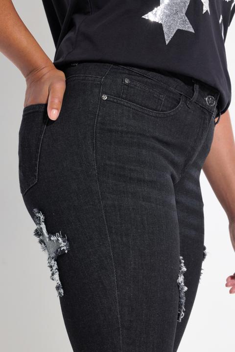 Produktbild Angel of Style Jeans, Straight Fit, Sterne, 5-Pocket (46)