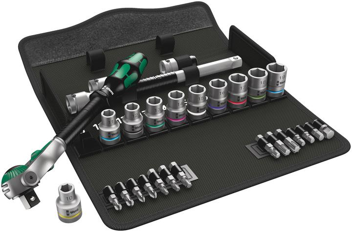 Actual product image Wera 8100 SC 6 Zyklop Speed Ratchet Set (19 mm, 12 mm, 14 mm, 16 mm, 10 mm, 18 mm, 17 mm, 11 mm, 15 mm, 13 mm)