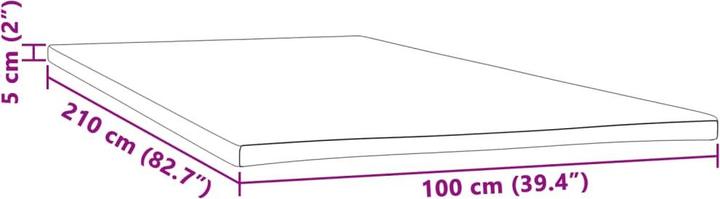 Produktbild vidaXL Matratzenauflage (100 x 210 cm)