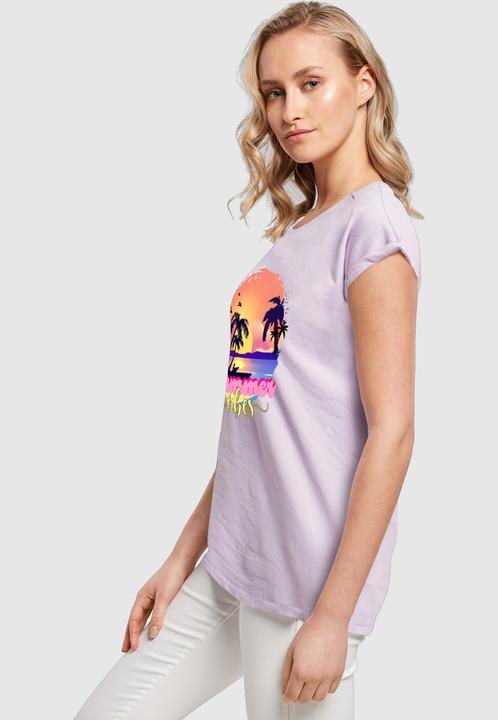 Produktbild Merchcode Ladies Summer Vibes Sunset Extended Shoulder Tee - 116527 (S)