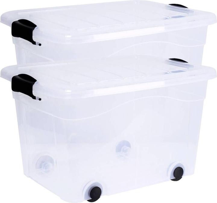 Actual product image Siena Home Set of 2 storage box 40 l with castors (40 cm, 40 l, 2x)