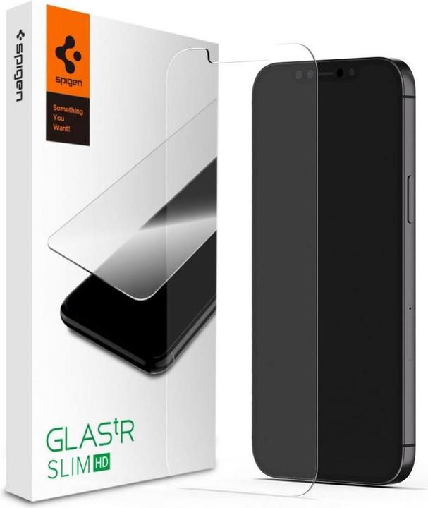 Actual product image Spigen Glass TR screen protector 1 pc. (1 Piece, Apple iPhone 12 mini)