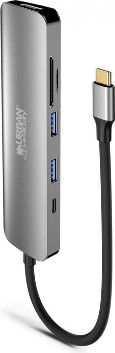 Produktbild Urban Factory Hubee 6in1 USB-C Hub (USB-C, 6 Ports)