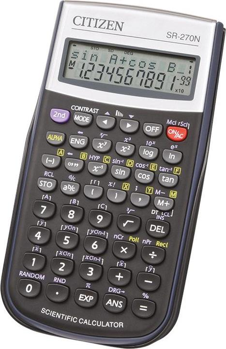 Actual product image Citizen SR-270N Calculator Pocket Scientific Calculator (Batteries, Rechargeable battery)