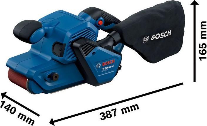 Productafbeelding Bosch Professional Bandschuurmachine GBS 750 Professional (blauw/zwart, 850 watt)
