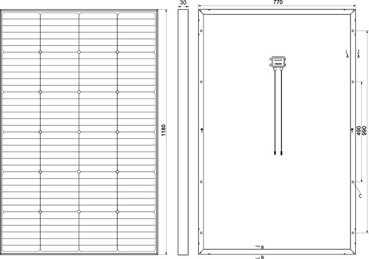 Actual product image Enjoy solar Monokristallines Solarmodul mit HPBC Technologie 200W/12V (200 W, 9.89 kg)
