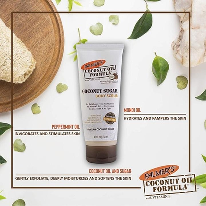 Image du produit Palmer's Huile de noix de coco Formule Sucre Gommage pour le corps Tube 200g (Lotion pour le corps)
