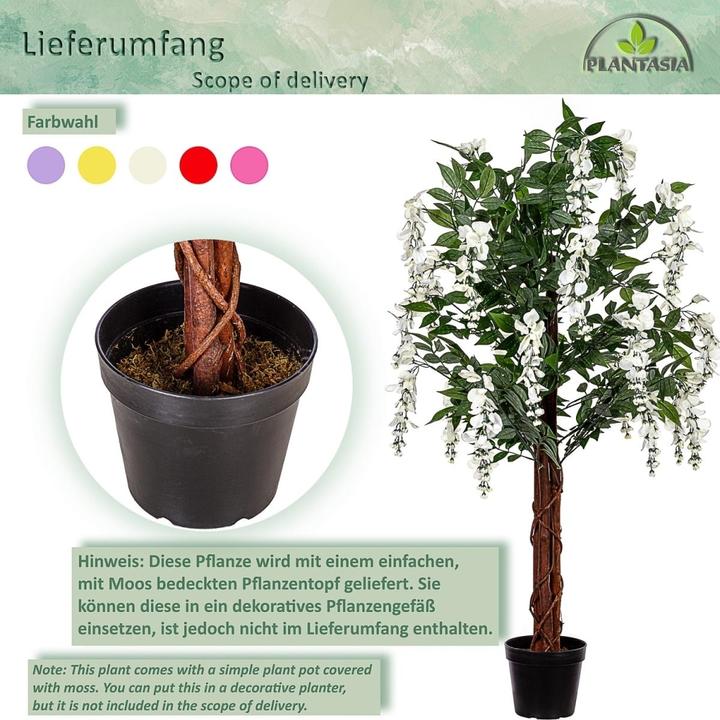 Immagine prodotto Plantasia Pianta artificiale Glicine giallo 120 cm (120 cm)