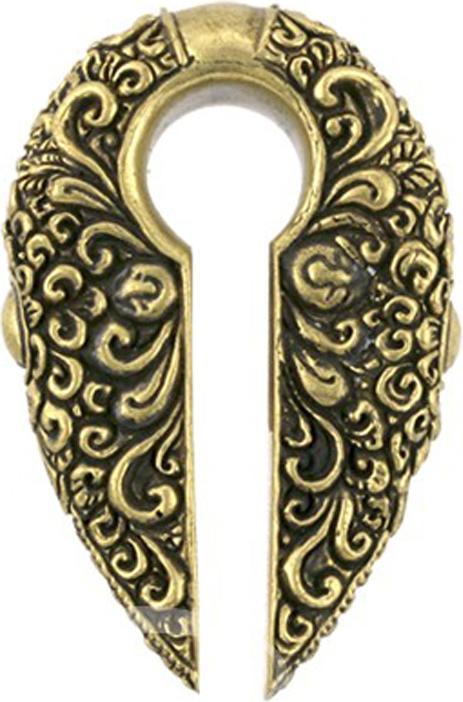 Produktbild Star Piercing Ohrgewicht Schlüsselloch vergoldet Barock zwei Spitzen (Messing)