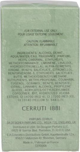 Immagine prodotto Nino Cerruti 1881 per uomo (Eau de toilette, 25 ml)