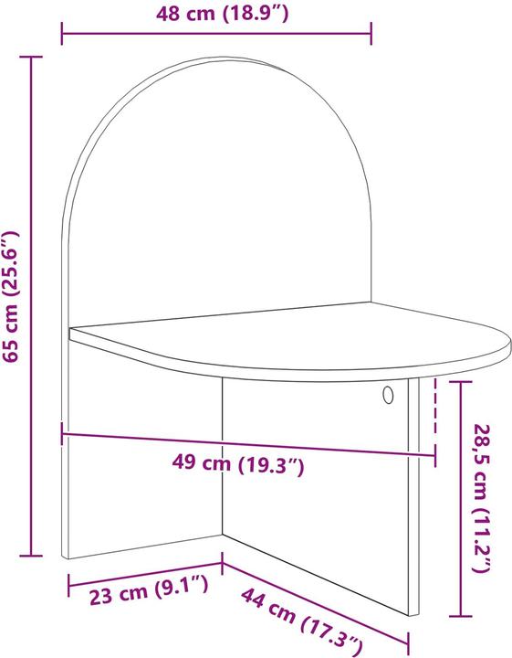 Immagine prodotto vidaXL Nachttisch (49 x 48 x 65 cm)