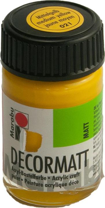 Immagine prodotto Marabu Decormatt acrilico 15 ml in barattolo giallo medio (giallo medio, 15 ml)
