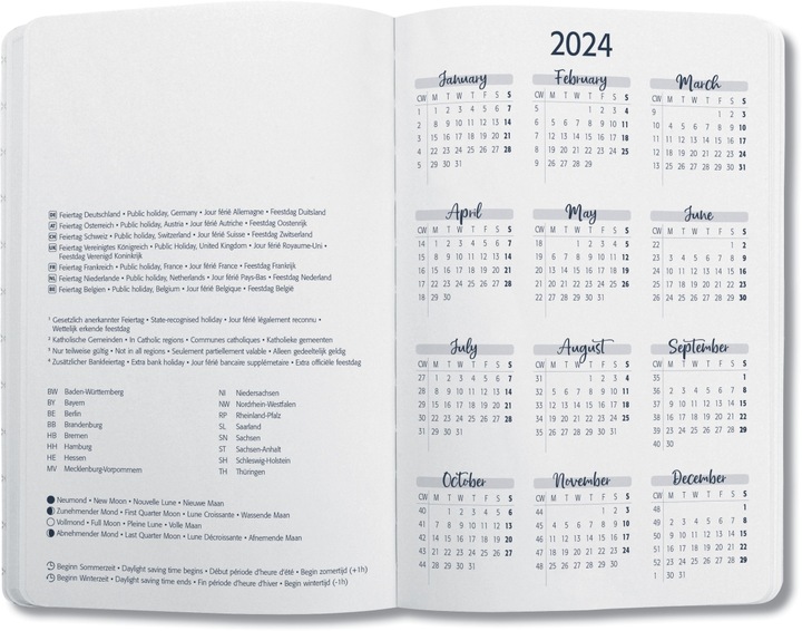Valori nutrizionali e ingredienti Jolie Calendario settimanale (A6, Tedesco)