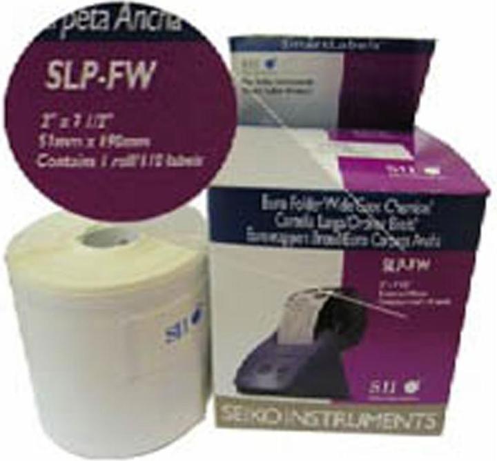 Produktbild Seiko SLP-FW Ordneretiketten breit, 1 Rolle à 110 Etiketten (19 cm)