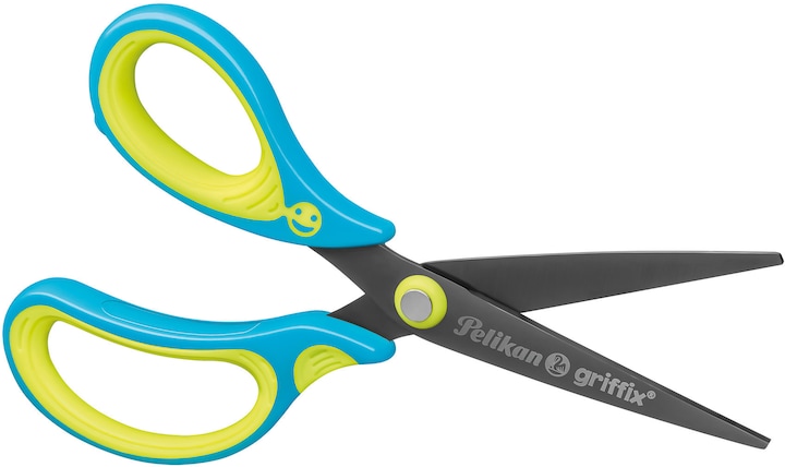 Actual product image Pelikan Scissors pointed Griffix 810296 neonfresh blue lefthanded (15 cm)