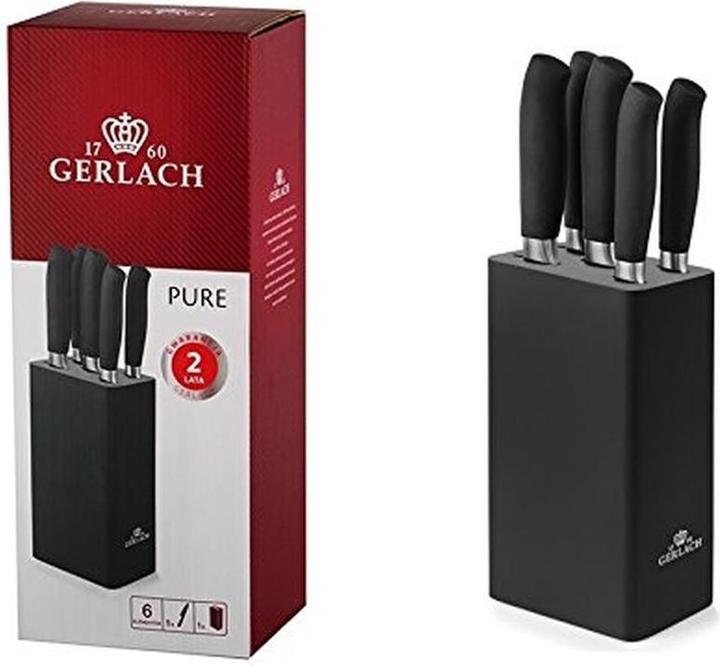 Produktbild Gerlach Jerlach Modern Messer in Schwarz 5-tlg. im Block.